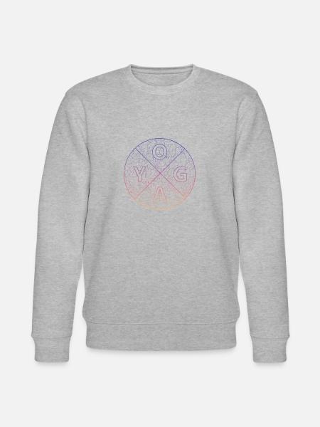 Yoga Yogi Namaste Design - Stanley/Stella Unisex Bio-Sweatshirt CHANGER  - Grau meliert