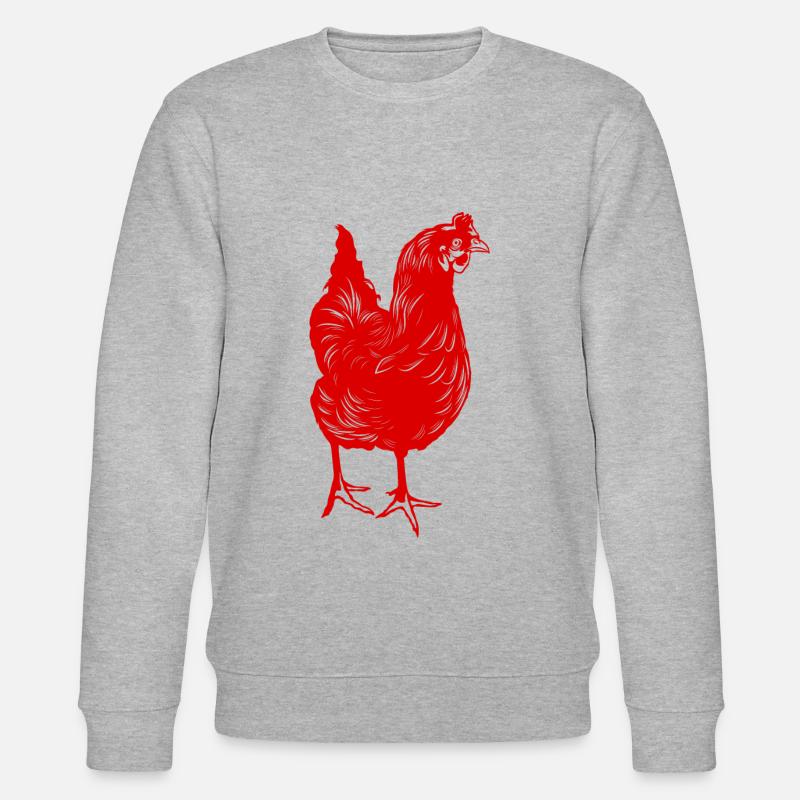 Huhn Chicken - Stanley/Stella Unisex Bio-Sweatshirt CHANGER  - Grau meliert