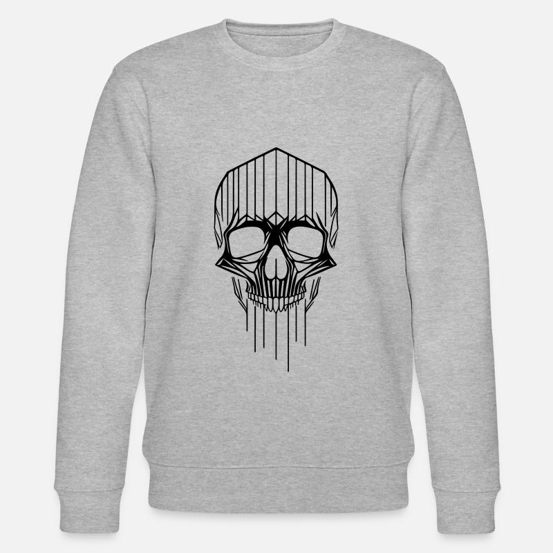 Skeleon Skull - Stanley/Stella CHANGER Unisex Organic Sweatshirt - heather grey