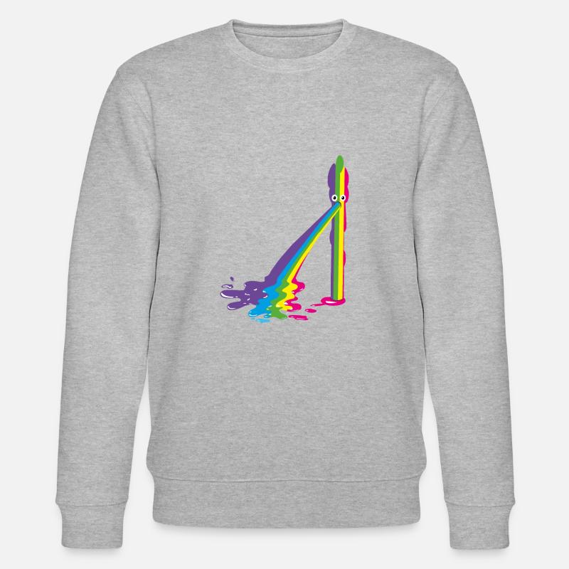 spargel, regenbogen,kotzender spargel, bunt - Stanley/Stella Unisex Bio-Sweatshirt CHANGER  - Grau meliert
