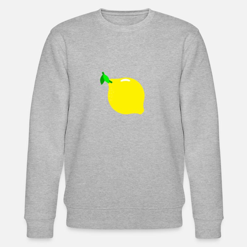 Zitrone Lemon - Stanley/Stella Unisex Bio-Sweatshirt CHANGER  - Grau meliert