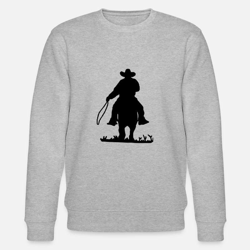 Cowboy - Stanley/Stella Unisex Bio-Sweatshirt CHANGER  - Grau meliert