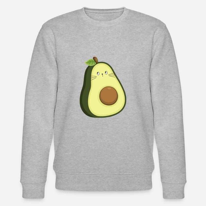 Avocado-Katze - Stanley/Stella Unisex Bio-Sweatshirt CHANGER - Grau meliert