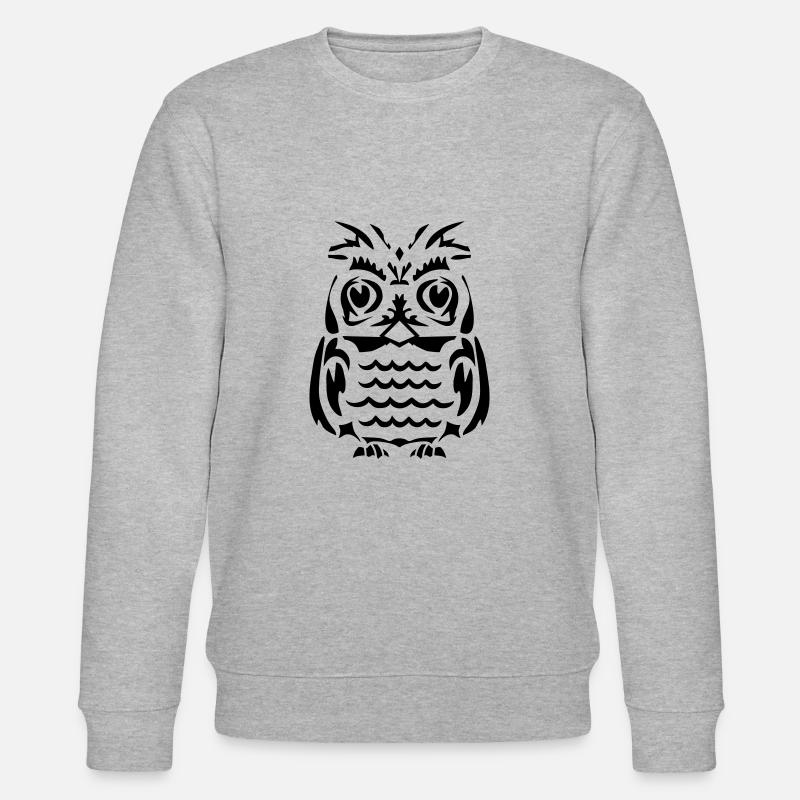 Eule - Stanley/Stella Unisex Bio-Sweatshirt CHANGER  - Grau meliert