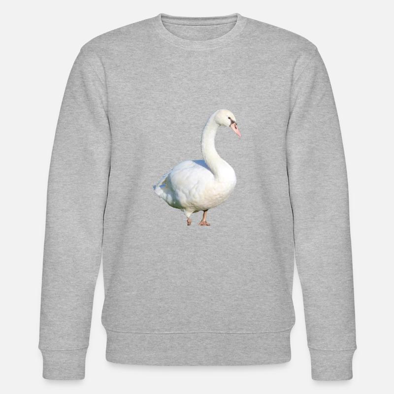 Schwan Ente Vogel Gans - Stanley/Stella Unisex Bio-Sweatshirt CHANGER  - Grau meliert