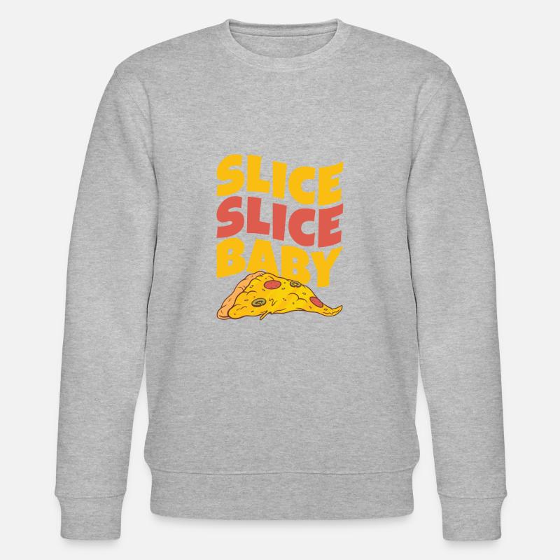 Trancher Trancher Bébé Pizza - Sweat bio CHANGER Stanley/Stella Unisexe - gris chiné