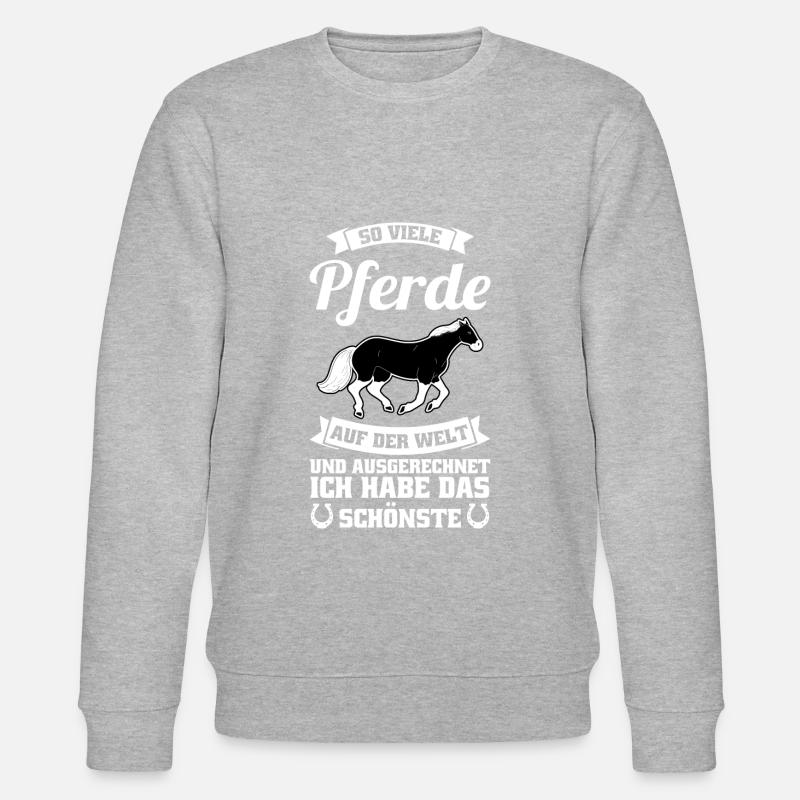Pferde Pferd Ritersport Geschenk - Stanley/Stella Unisex Bio-Sweatshirt CHANGER - Grau meliert