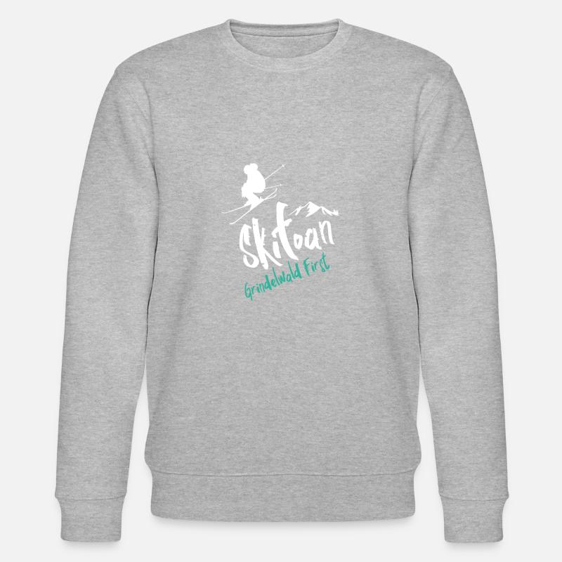 Skifahren Grindelwald First - Stanley/Stella Unisex Bio-Sweatshirt CHANGER - Grau meliert