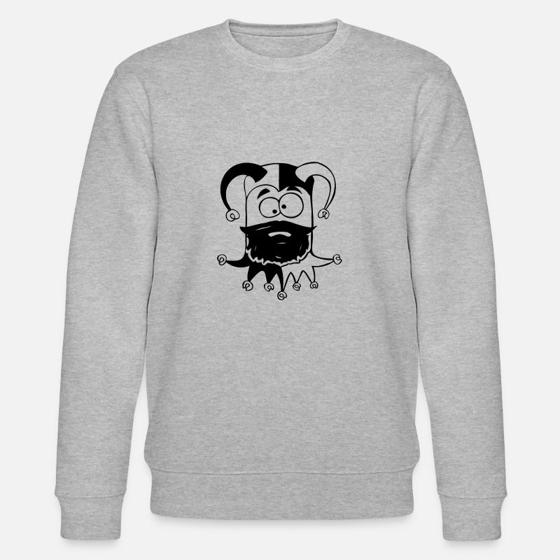 Jester squinting cube - Stanley/Stella CHANGER Unisex Organic Sweatshirt - heather grey