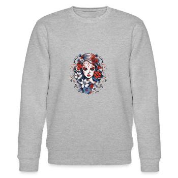 Tee shirt France - Sweat bio CHANGER Stanley/Stella Unisexe - gris chiné - Devant - Nik (191cm) & Marisol (170cm)