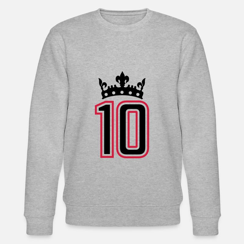 10 krone zahl - Stanley/Stella Unisex Bio-Sweatshirt CHANGER - Grau meliert