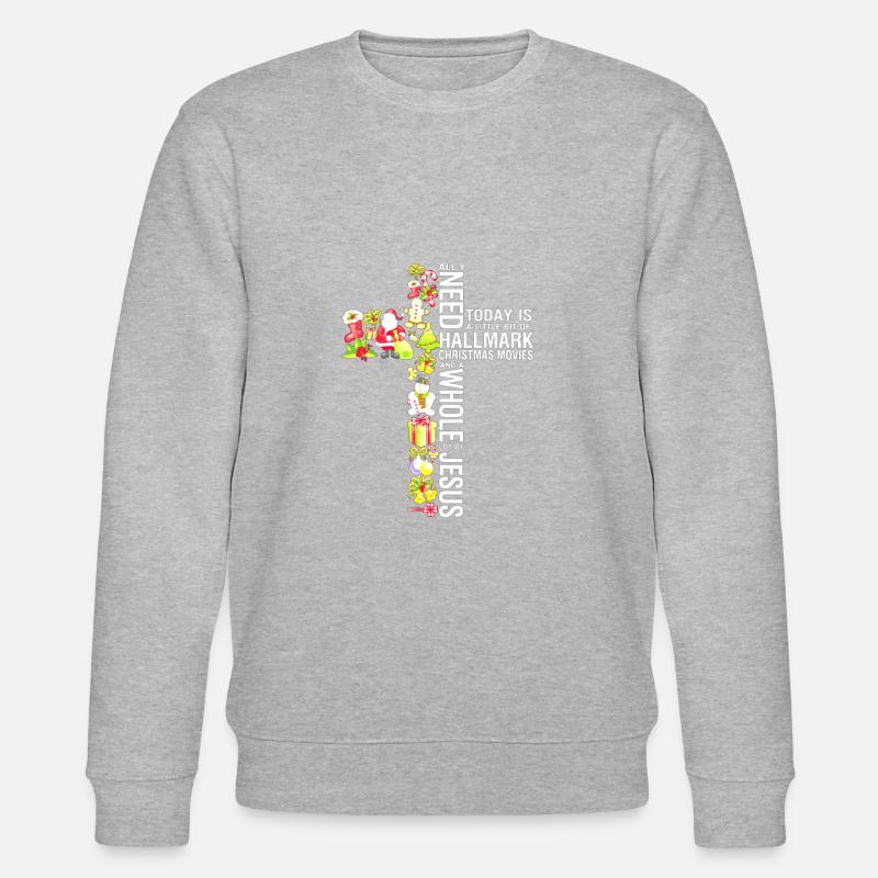 Weihnachtskreuz - Stanley/Stella Unisex Bio-Sweatshirt CHANGER  - Grau meliert