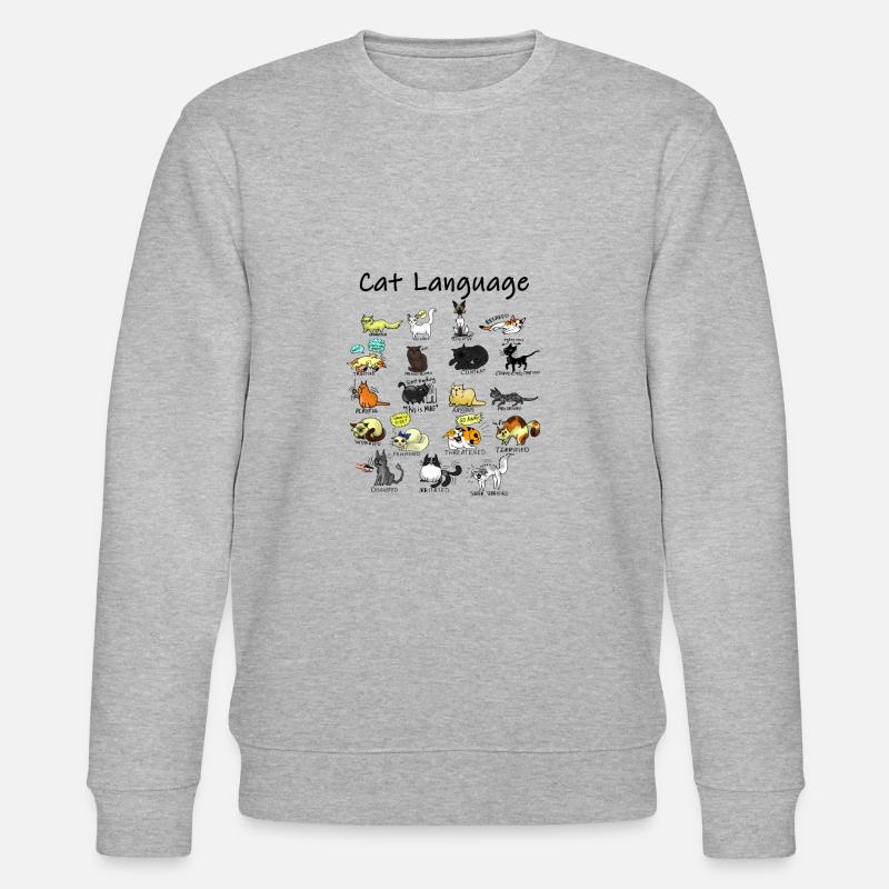 Cat Language - Stanley/Stella Unisex Bio-Sweatshirt CHANGER  - Grau meliert