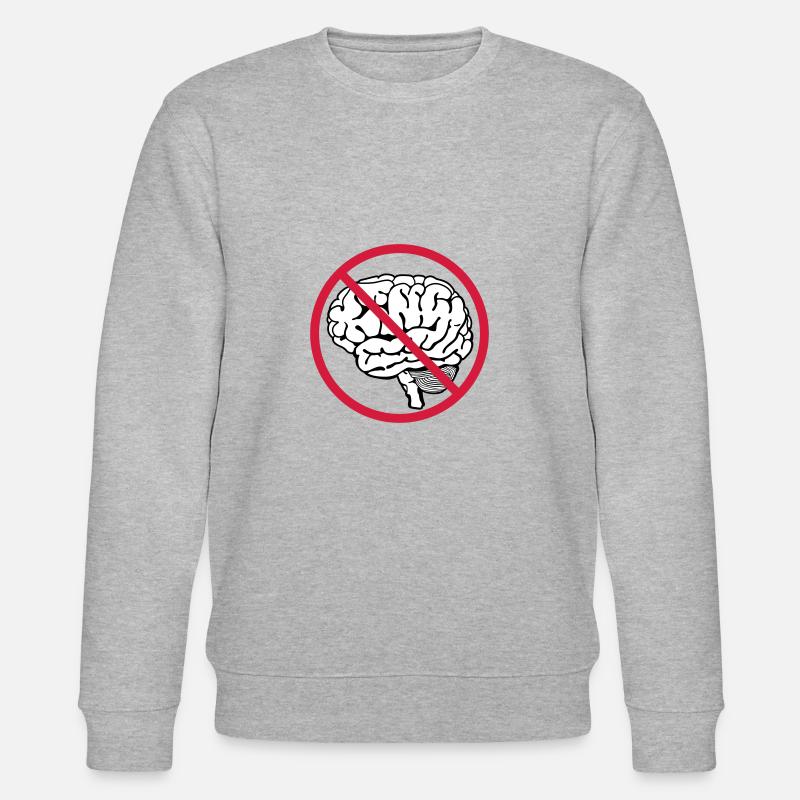 Kein Gehirn - Stanley/Stella Unisex Bio-Sweatshirt CHANGER  - Grau meliert