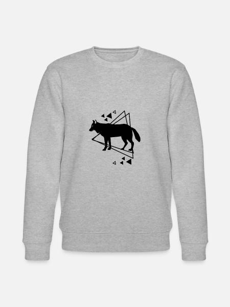 Wolf - Tierfreund Naturschutz - Stanley/Stella Unisex Bio-Sweatshirt CHANGER - Grau meliert