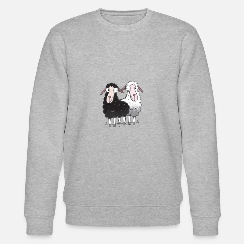 Schafe lustig Geschenk - Stanley/Stella Unisex Bio-Sweatshirt CHANGER  - Grau meliert