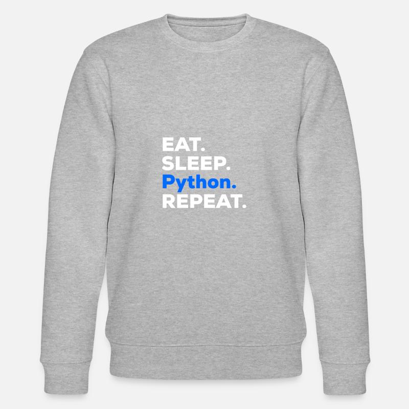 Eat Sleep Python Repeat - Sweat bio CHANGER Stanley/Stella Unisexe - gris chiné