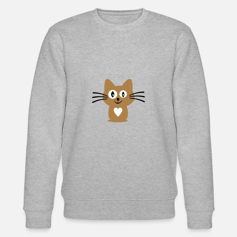 Katze - Stanley/Stella Unisex Bio-Sweatshirt CHANGER  - Grau meliert