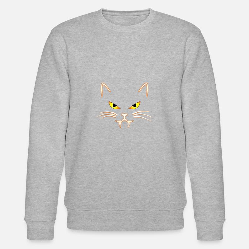 Böse Katze - Stanley/Stella Unisex Bio-Sweatshirt CHANGER  - Grau meliert