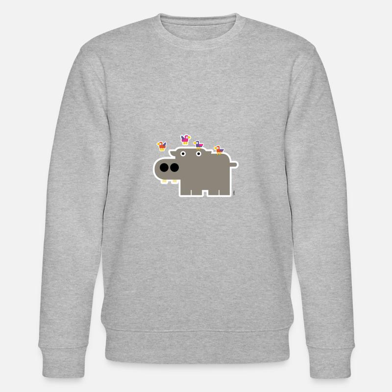 Hippopotame - Sweat bio CHANGER Stanley/Stella Unisexe - gris chiné