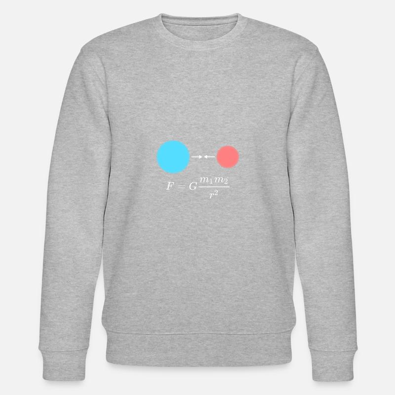 Physik Design - Newtonsches Gravitationsgesetz - Stanley/Stella Unisex Bio-Sweatshirt CHANGER - Grau meliert