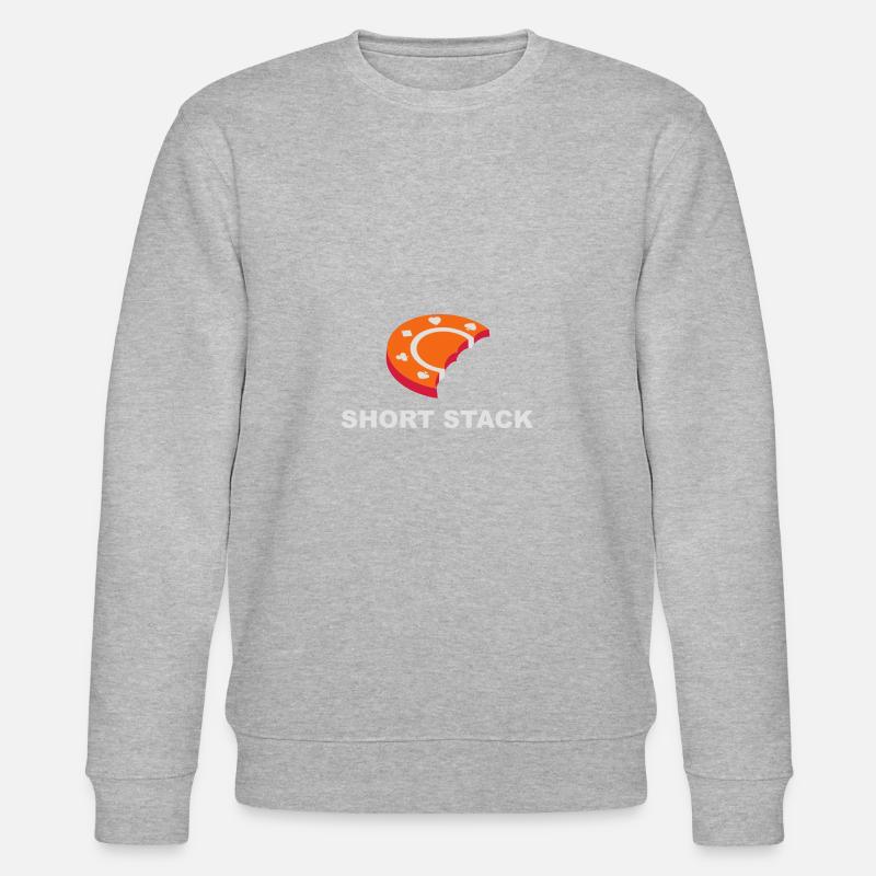 Poker motif Short Stack - Sweat bio CHANGER Stanley/Stella Unisexe - gris chiné