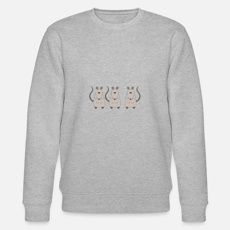 Drei Ratten Three Rats - Stanley/Stella Unisex Bio-Sweatshirt CHANGER  - Grau meliert