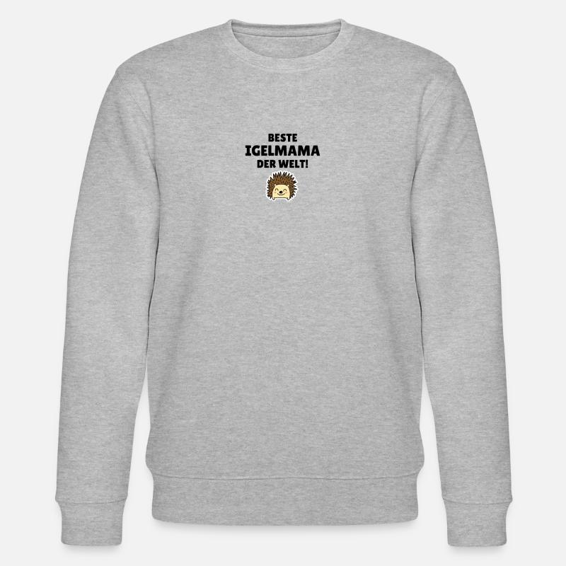 Beste Igelmama der Welt! - Stanley/Stella Unisex Bio-Sweatshirt CHANGER  - Grau meliert