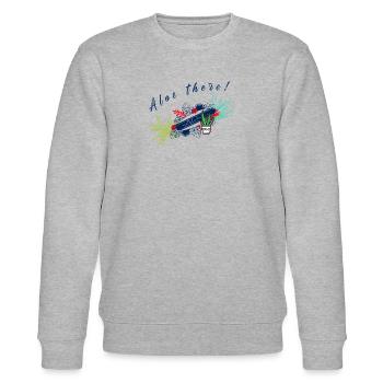 Aloe there! - Stanley/Stella Unisex Bio-Sweatshirt CHANGER  - Grau meliert - Vorne - Nik (191cm) & Marisol (170cm)