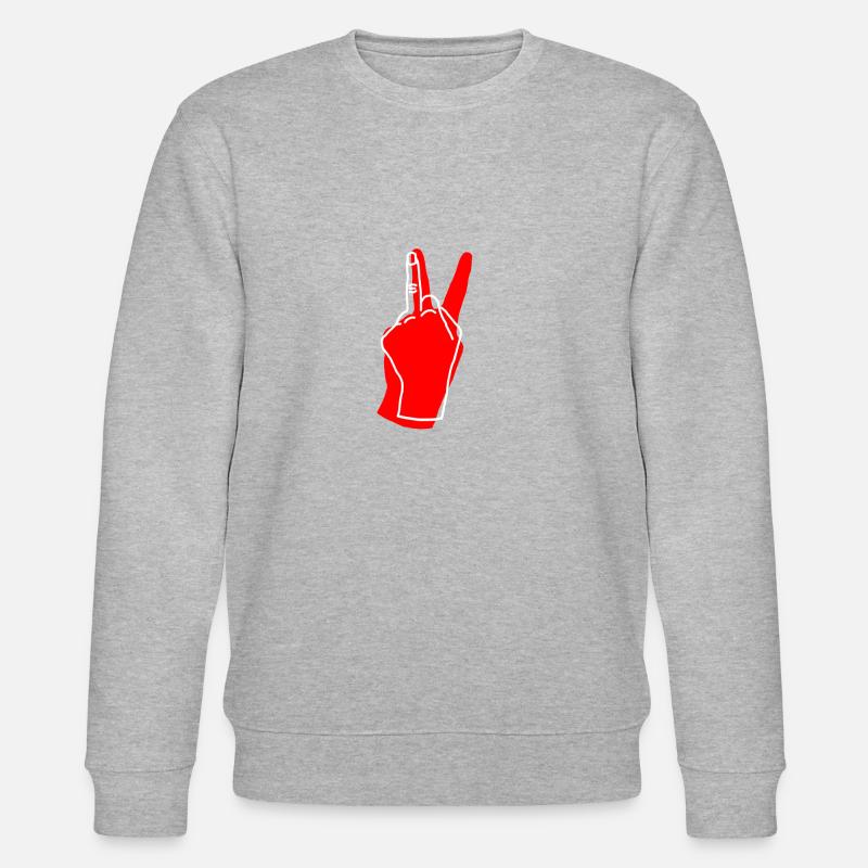 peace red - Stanley/Stella Unisex Bio-Sweatshirt CHANGER  - Grau meliert