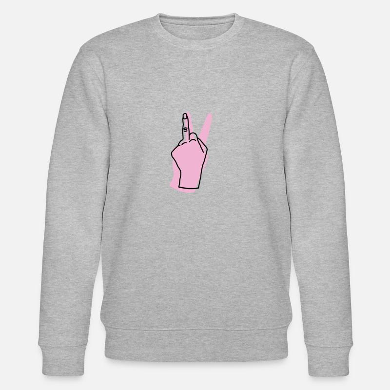 peace rosa - Stanley/Stella Unisex Bio-Sweatshirt CHANGER  - Grau meliert