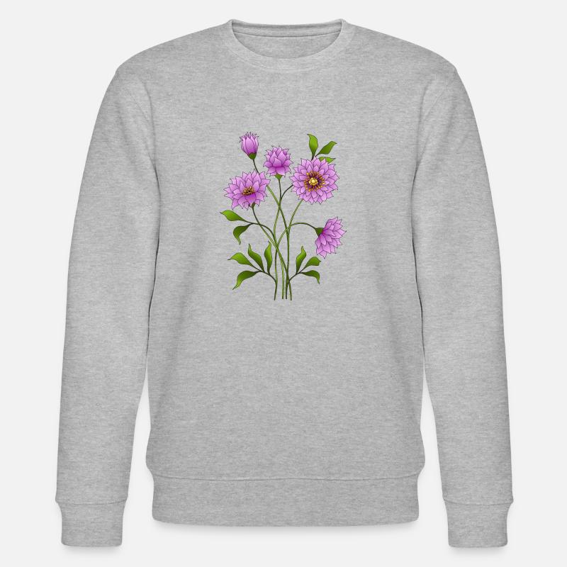 Bunte Blumen - Stanley/Stella Unisex Bio-Sweatshirt CHANGER  - Grau meliert