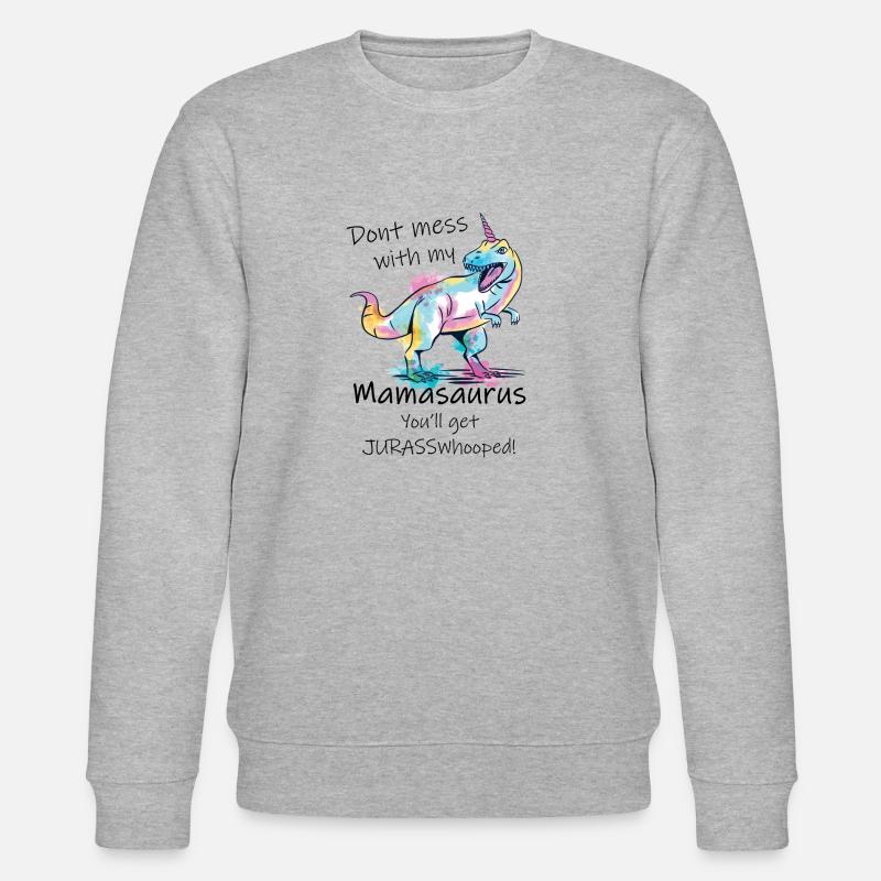Mamasaurus - Stanley/Stella Unisex Bio-Sweatshirt CHANGER  - Grau meliert