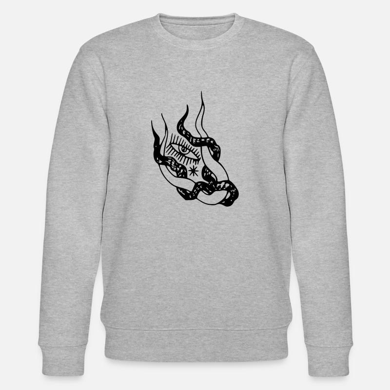 Schlangen Auge 2 - Stanley/Stella Unisex Bio-Sweatshirt CHANGER  - Grau meliert