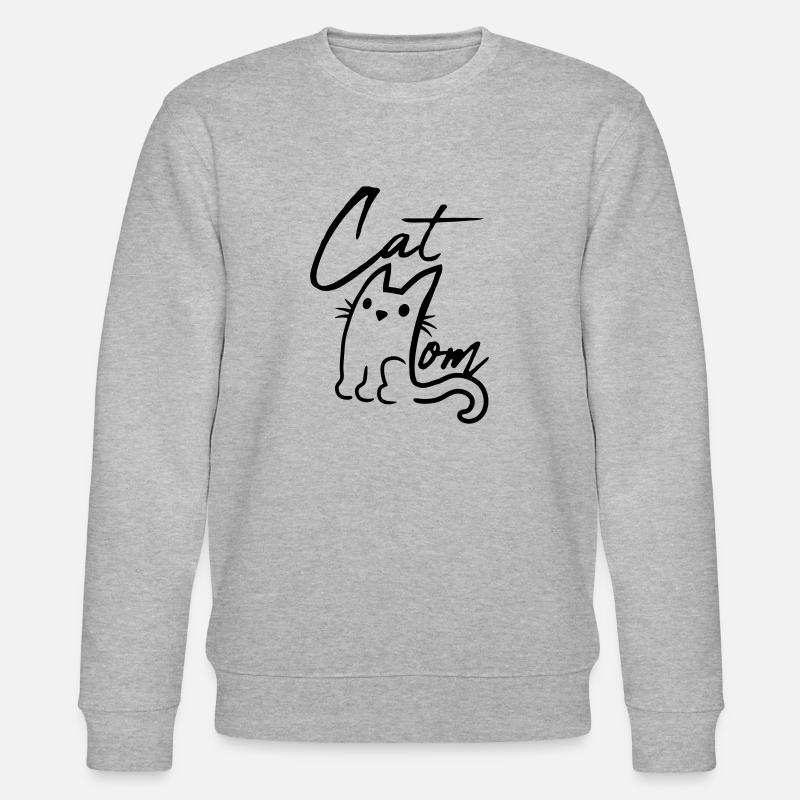 Cat Mom Text Logo - Stanley/Stella Unisex Bio-Sweatshirt CHANGER  - Grau meliert