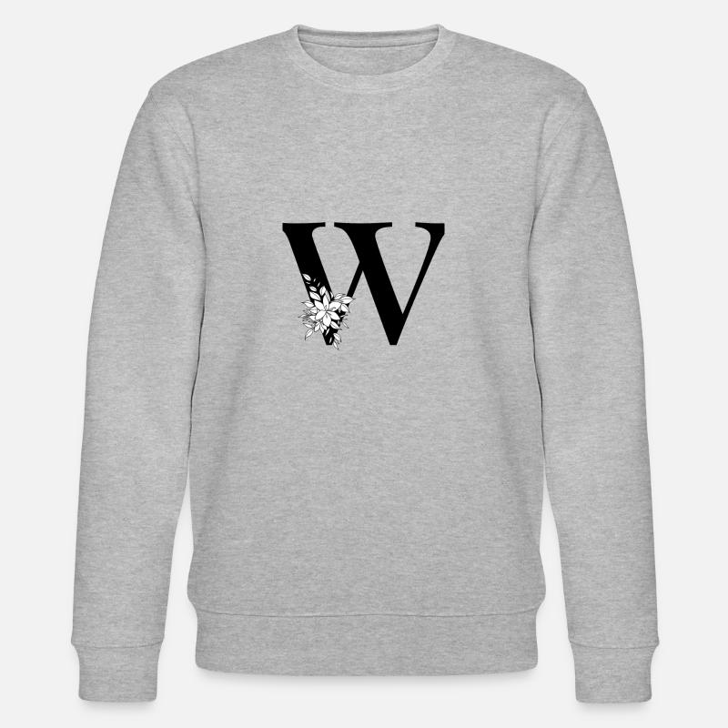 Buchstabe W - Stanley/Stella Unisex Bio-Sweatshirt CHANGER  - Grau meliert