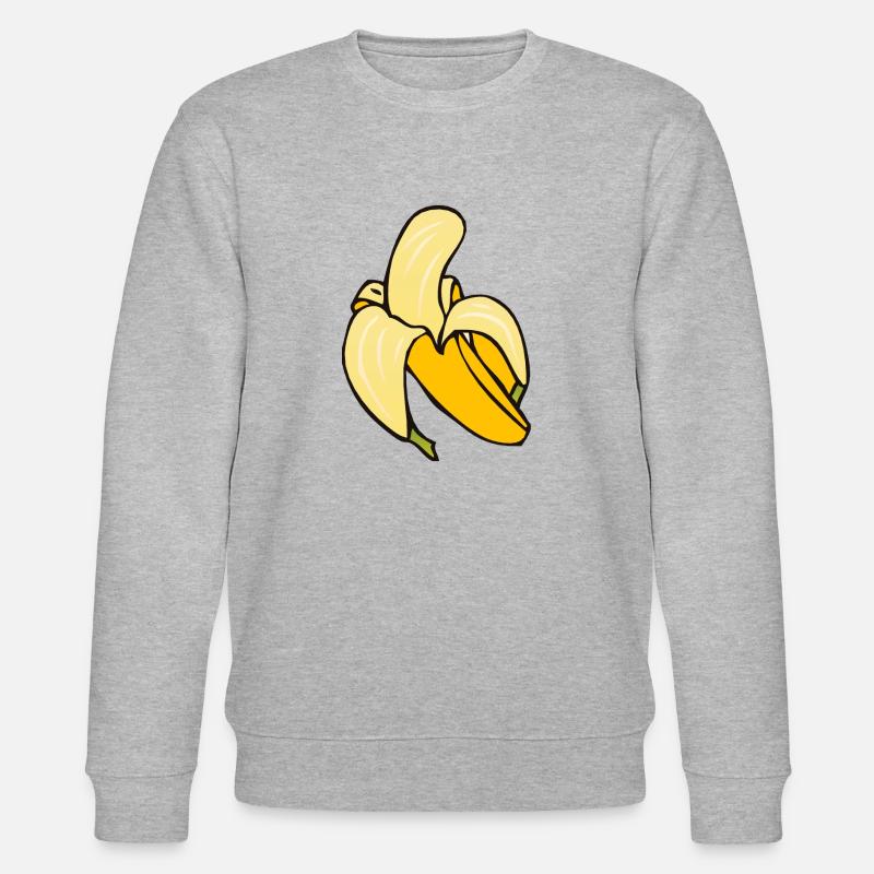 Banane 5 A - Stanley/Stella Unisex Bio-Sweatshirt CHANGER  - Grau meliert