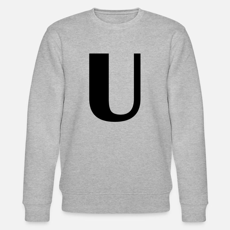 Lettre U - Sweat bio CHANGER Stanley/Stella Unisexe - gris chiné