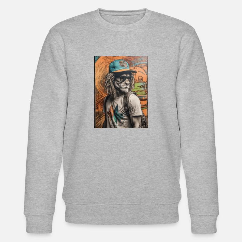 Tierischer Stil - Stanley/Stella Unisex Bio-Sweatshirt CHANGER  - Grau meliert