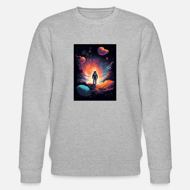 Spacewalk Astronaut - Stanley/Stella Unisex Bio-Sweatshirt CHANGER  - Grau meliert