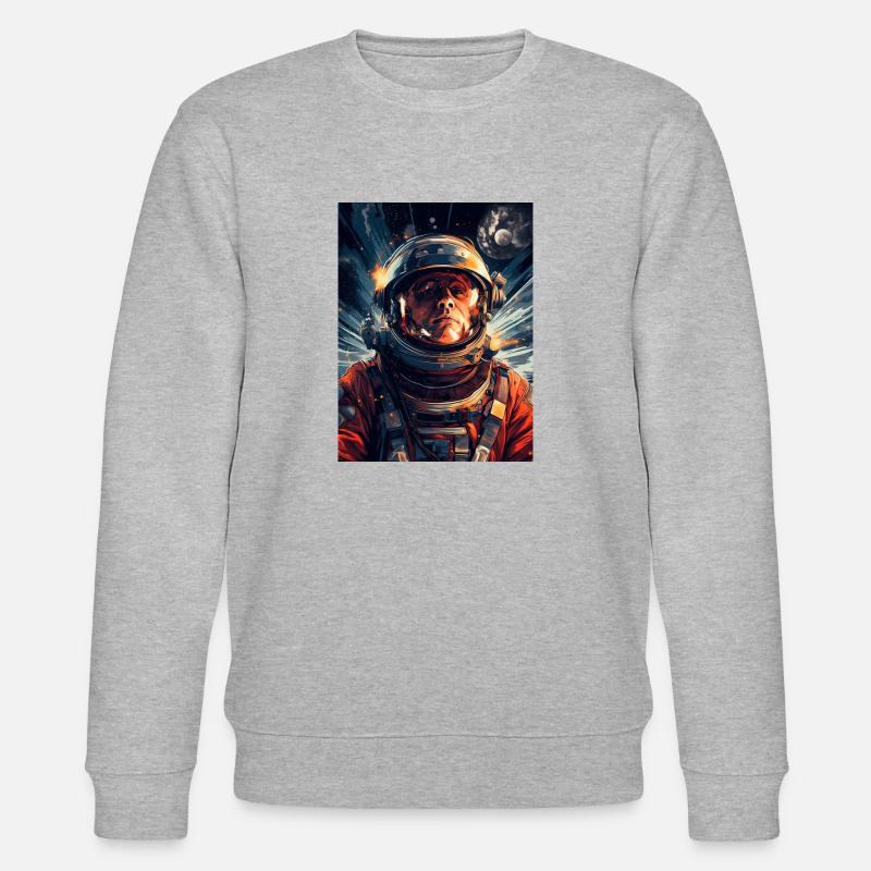 Spacewalk Astronaut - Stanley/Stella Unisex Bio-Sweatshirt CHANGER  - Grau meliert