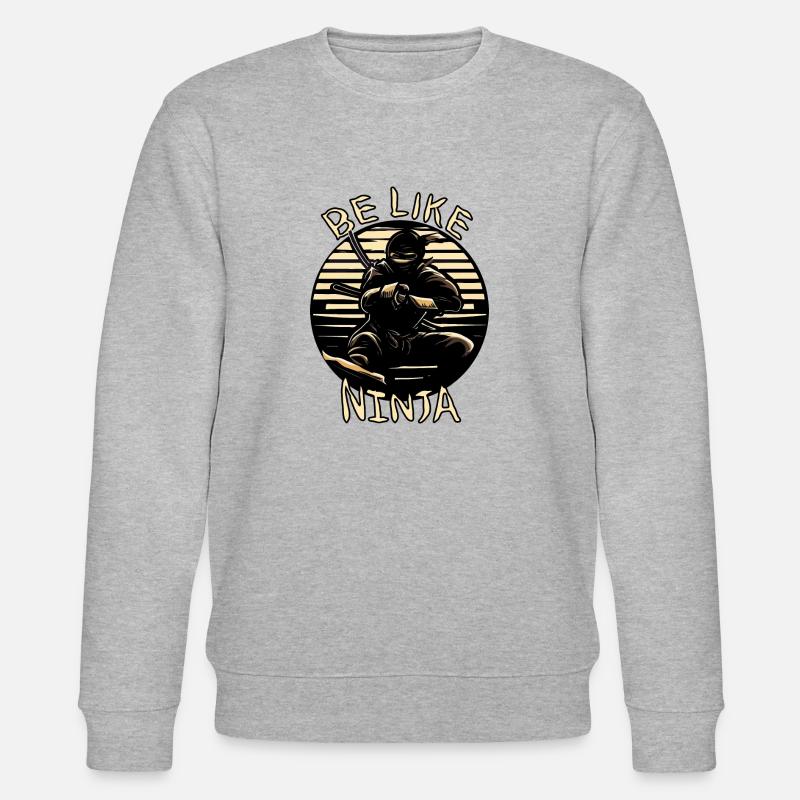 NINJAS - Stanley/Stella Unisex Bio-Sweatshirt CHANGER  - Grau meliert
