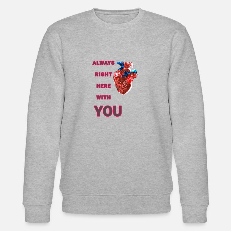 Anatomisches Herzdesign - Stanley/Stella Unisex Bio-Sweatshirt CHANGER  - Grau meliert