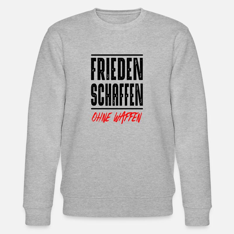 Frieden schaffen - Stanley/Stella Unisex Bio-Sweatshirt CHANGER  - Grau meliert