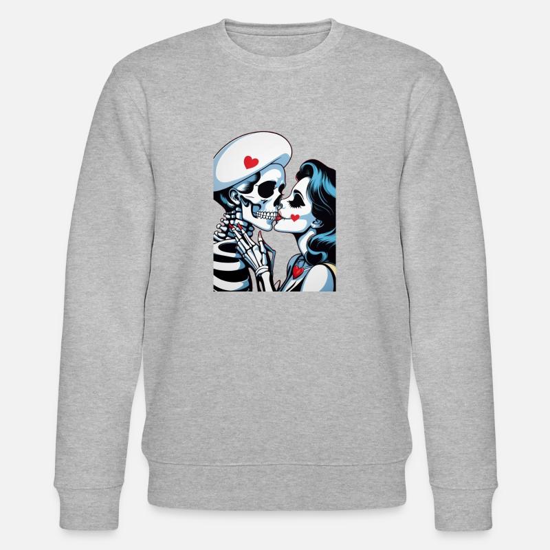 Skelett Paar - Stanley/Stella Unisex Bio-Sweatshirt CHANGER  - Grau meliert