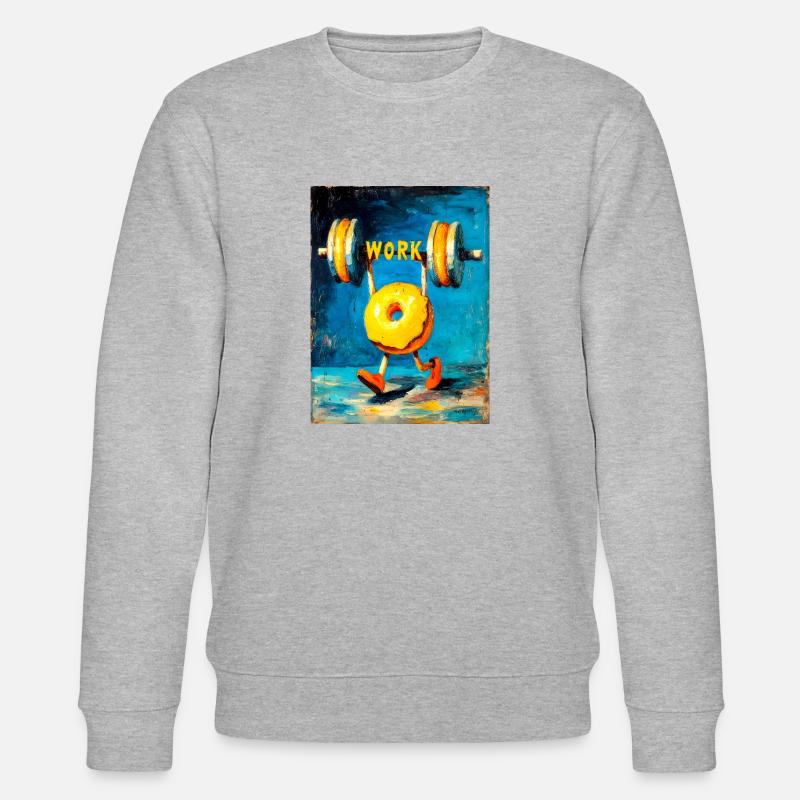 "Workout" by van Gogh - Stanley/Stella Unisex Bio-Sweatshirt CHANGER  - Grau meliert