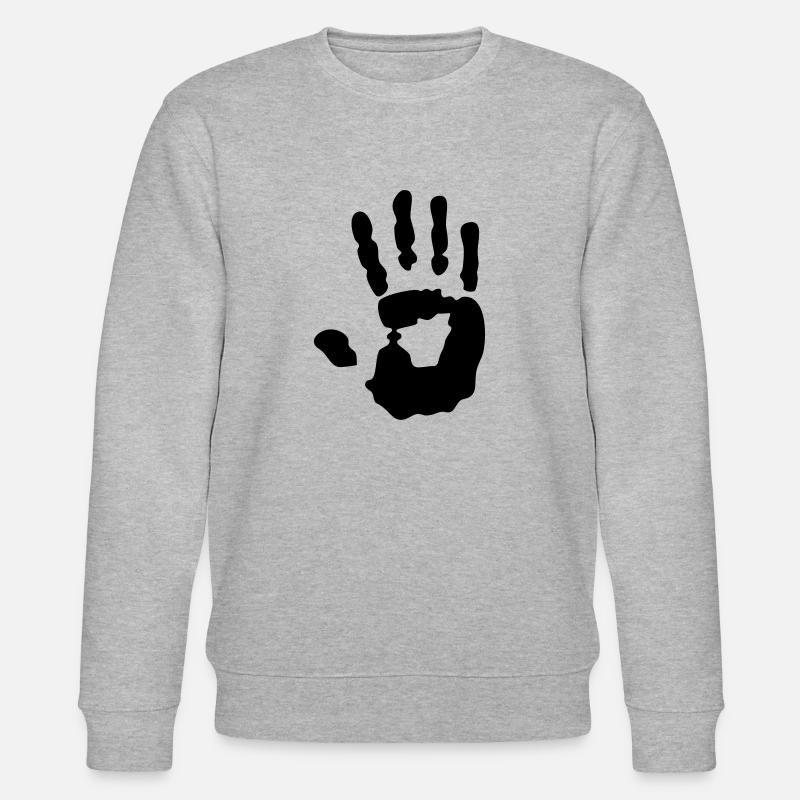 empreinte de main - Sweat bio CHANGER Stanley/Stella Unisexe - gris chiné