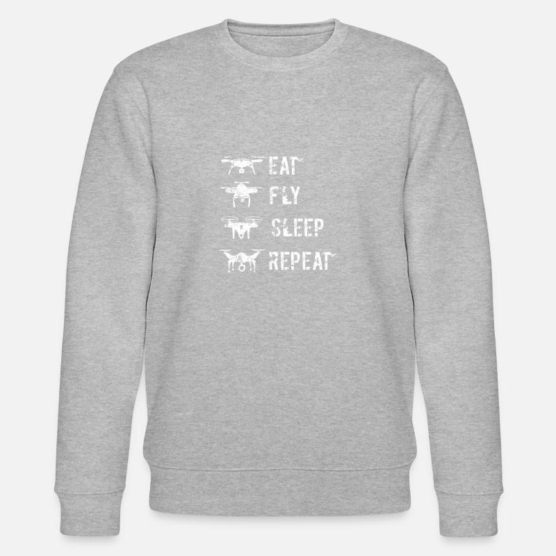 Drohne fliegen - Stanley/Stella Unisex Bio-Sweatshirt CHANGER - Grau meliert