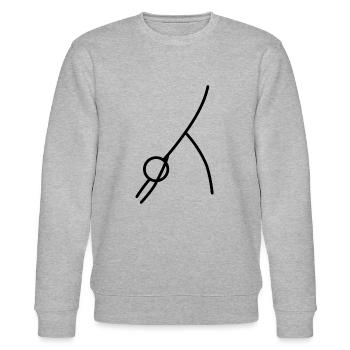 Yoga Stellung - Stanley/Stella Unisex Bio-Sweatshirt CHANGER  - Grau meliert - Vorne - Nik (191cm) & Marisol (170cm)