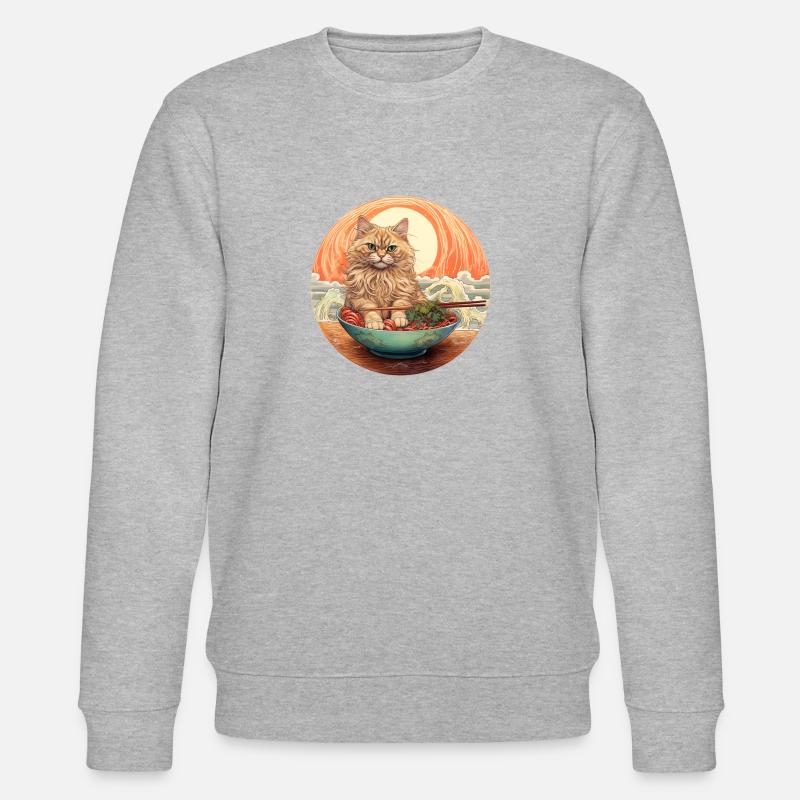 Chat de nouilles - Sweat bio CHANGER Stanley/Stella Unisexe - gris chiné